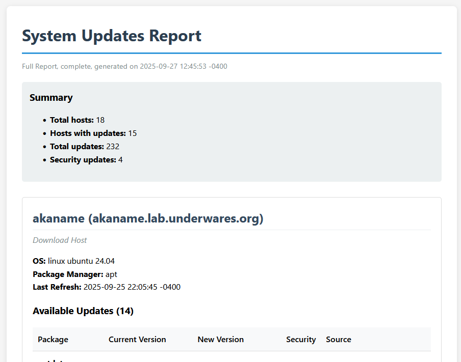 Sample HTML Report
